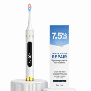 LED зубная щетка Sonic Electric Toohtbrush белая с зубной пастой